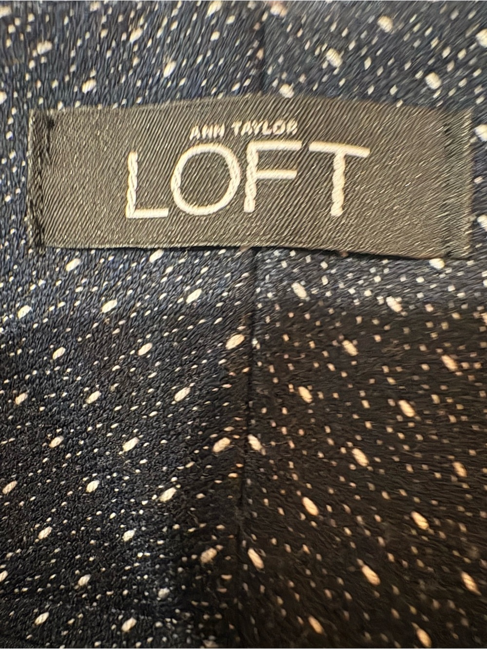 Loft Marisa Navy/White Skinny Ankle Pant Size 14 - Picture 4 of 5